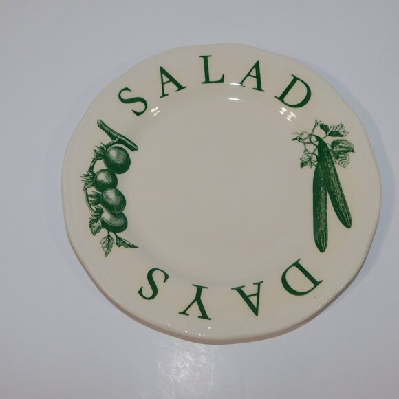 Set 2 Wood & Sons England The Kitchen Garden Green Salad Days Side Plates 8" - Picture 2 of 4